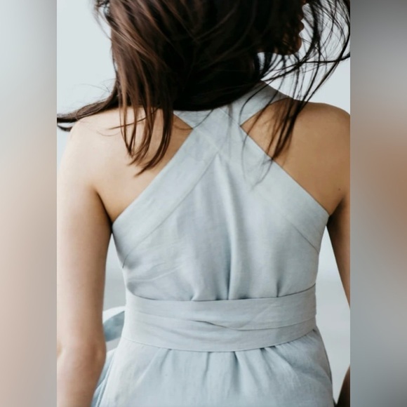 Motumo Summer Linen Handmade/ Soft Linen Dress Size Small In Peach - Picture 4 of 11